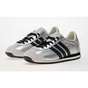 Rare Adidas Country OG Silver Metallic Black JH6337 Womens Shoes Sneakers Size 7